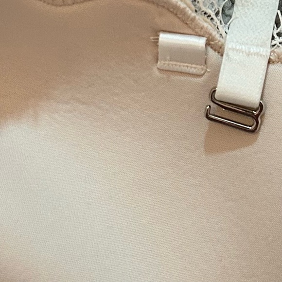 VICTORIA’S SECRET‎ Women’s Lace Bustier Corset Bra Ivory Scalloped Floral 36C - Picture 7 of 11